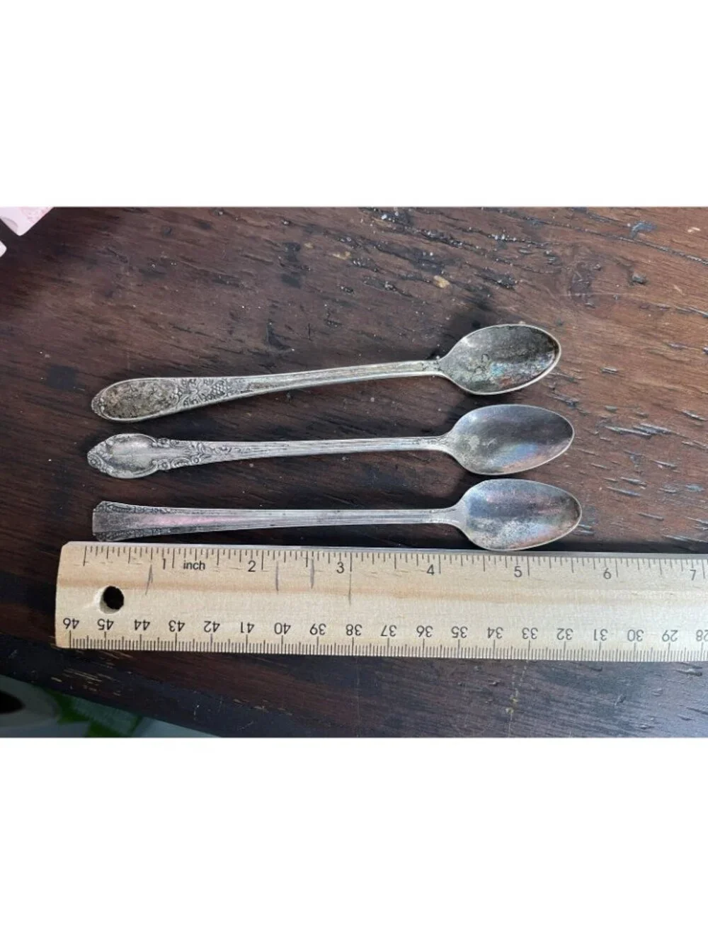 3 Vtg Spoons Set Rogers Bros Silver Spoon Silver Plated Oneida Small Spoon U94